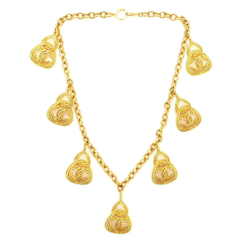 CC Multi Pendant Choker Necklace Metal