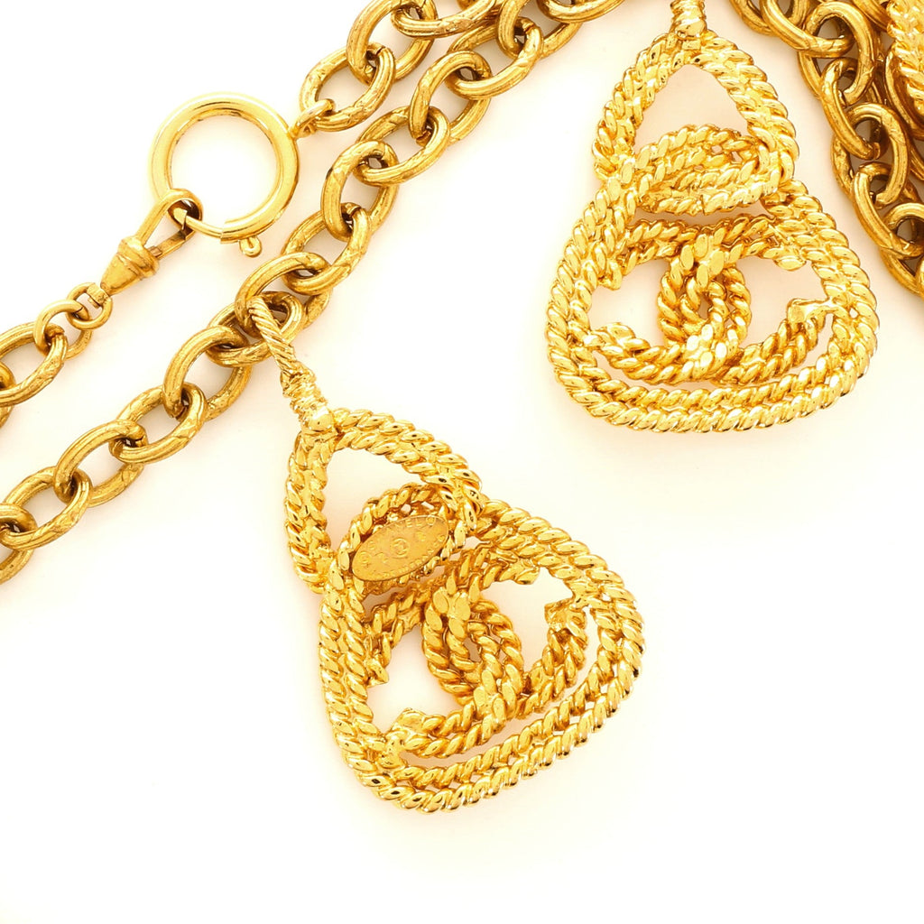 CC Multi Pendant Choker Necklace Metal