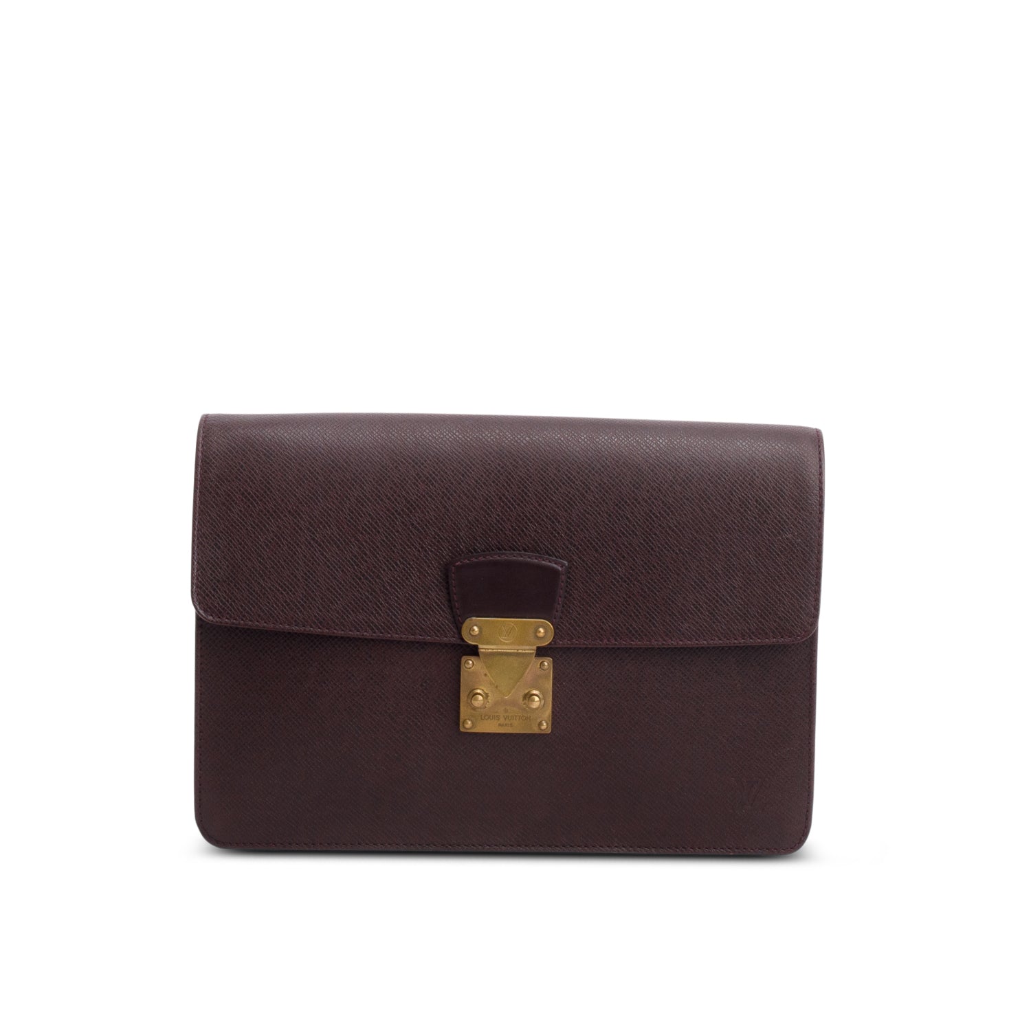 Louis Vuitton Brown Taiga Leather Pochette Kourad Clutch