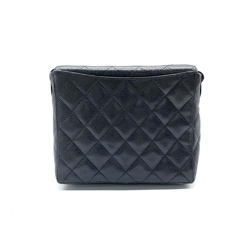 Chanel Straight Flap Caviar Leather Shoulder Bag