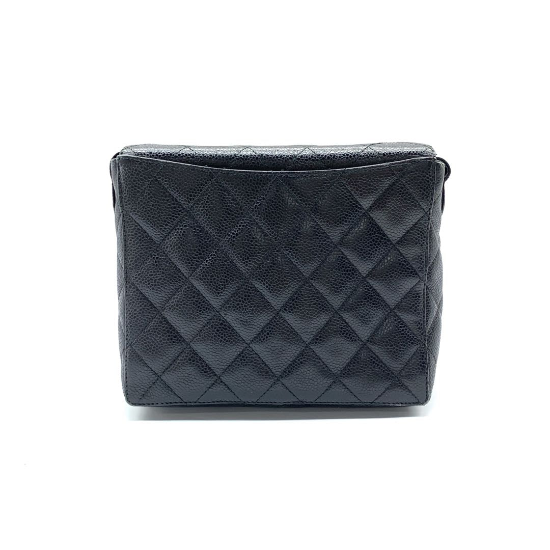 Chanel Straight Flap Caviar Leather Shoulder Bag