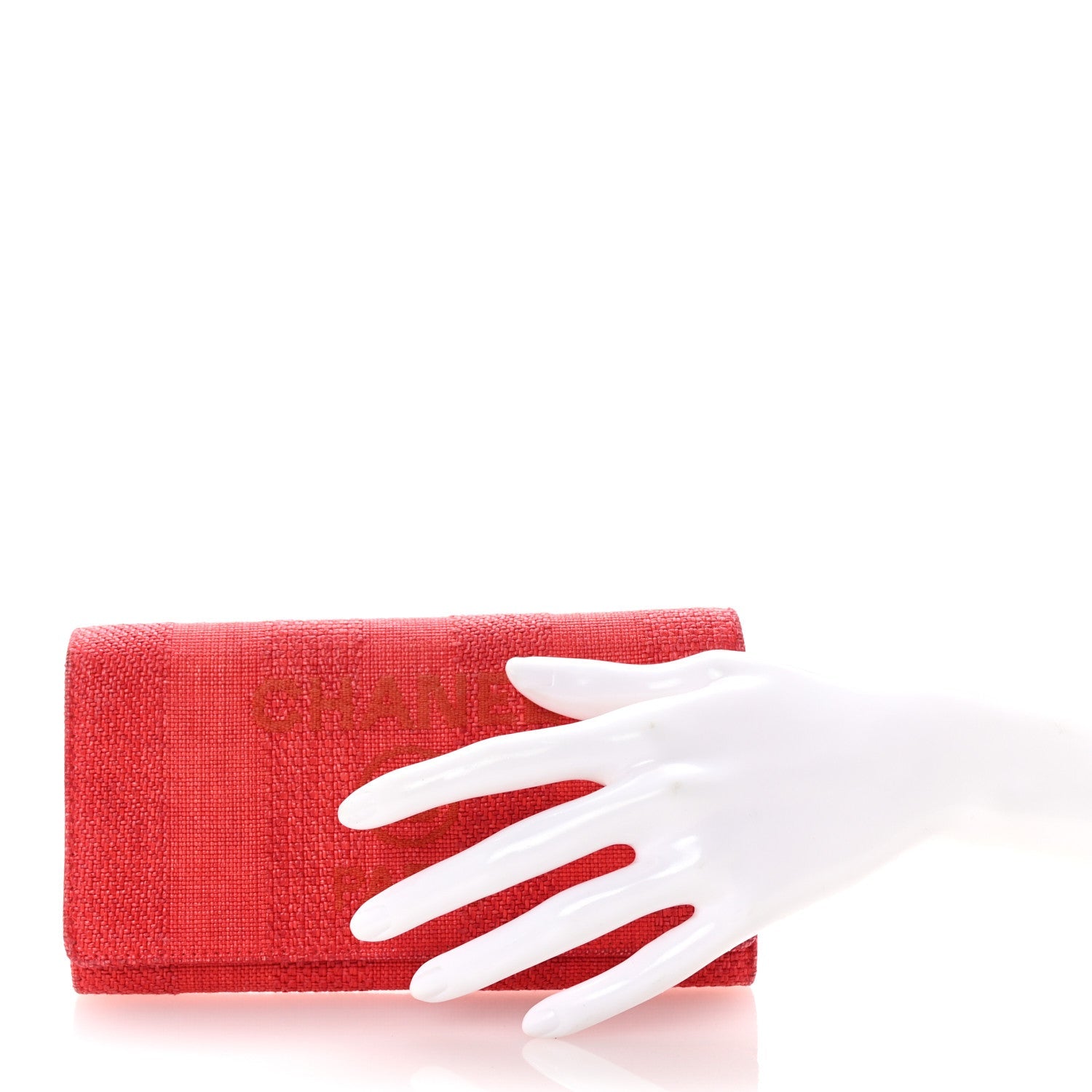 Canvas Deauville Flap Wallet Red
