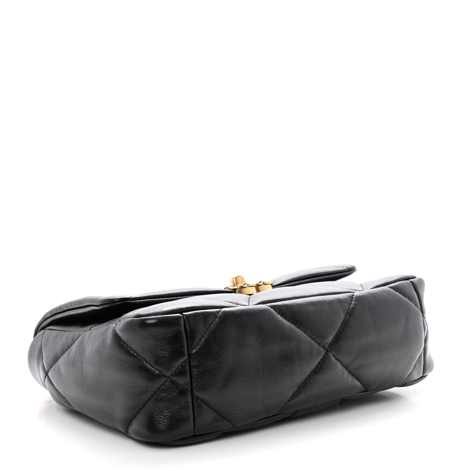 Lambskin Quilted Medium Chanel 19 Flap Black