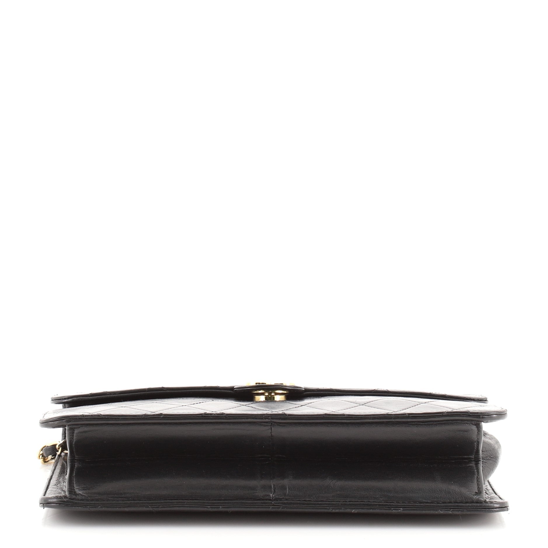 Vintage Clutch with Chain Quilted Leather Medium