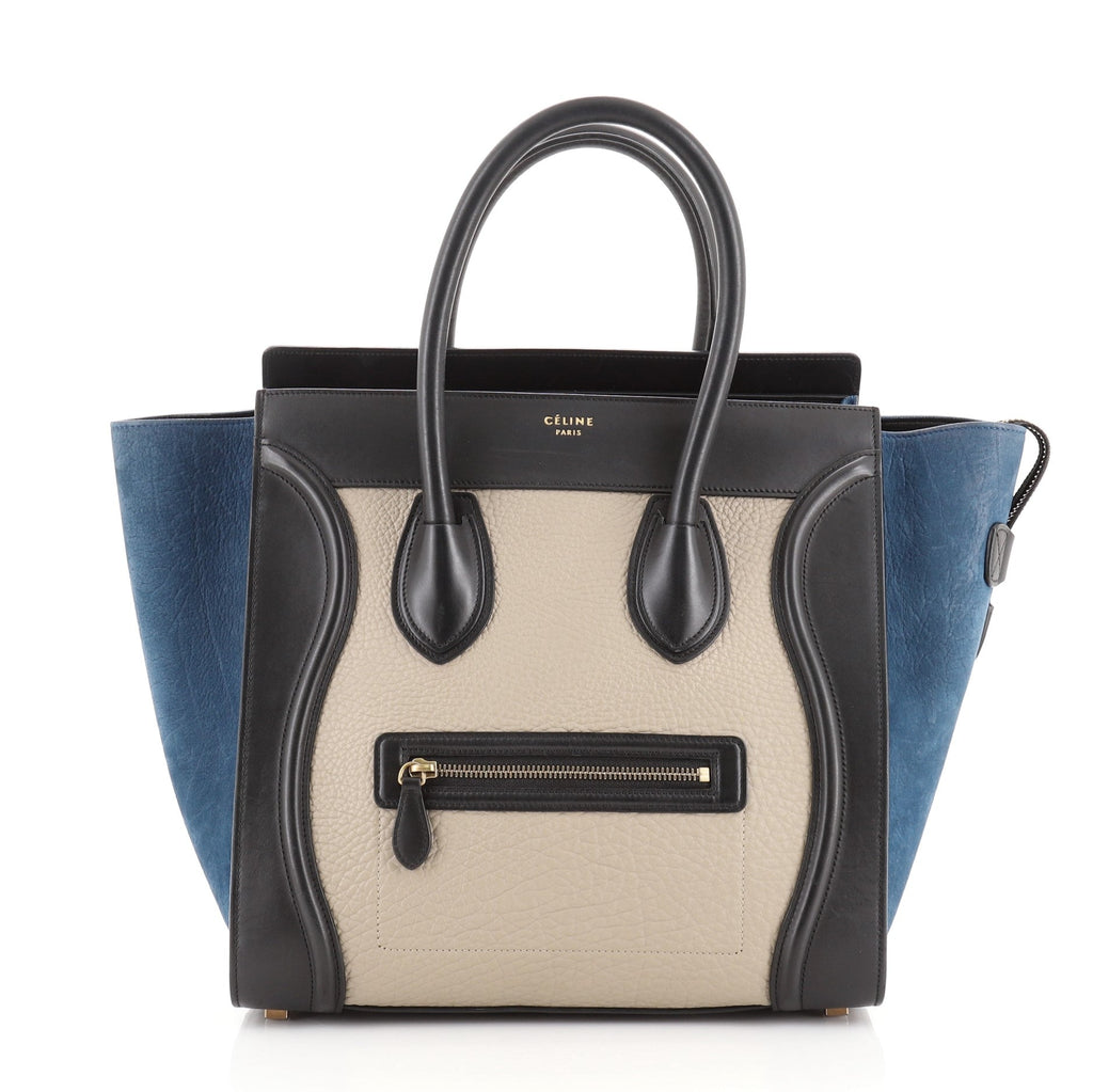Tricolor Luggage Bag Leather Mini