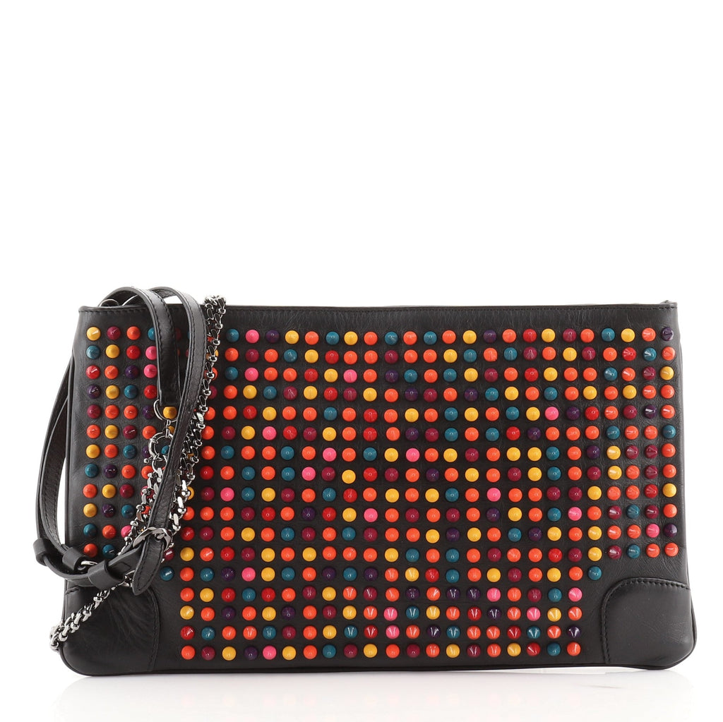 Loubiposh Clutch Spiked Leather