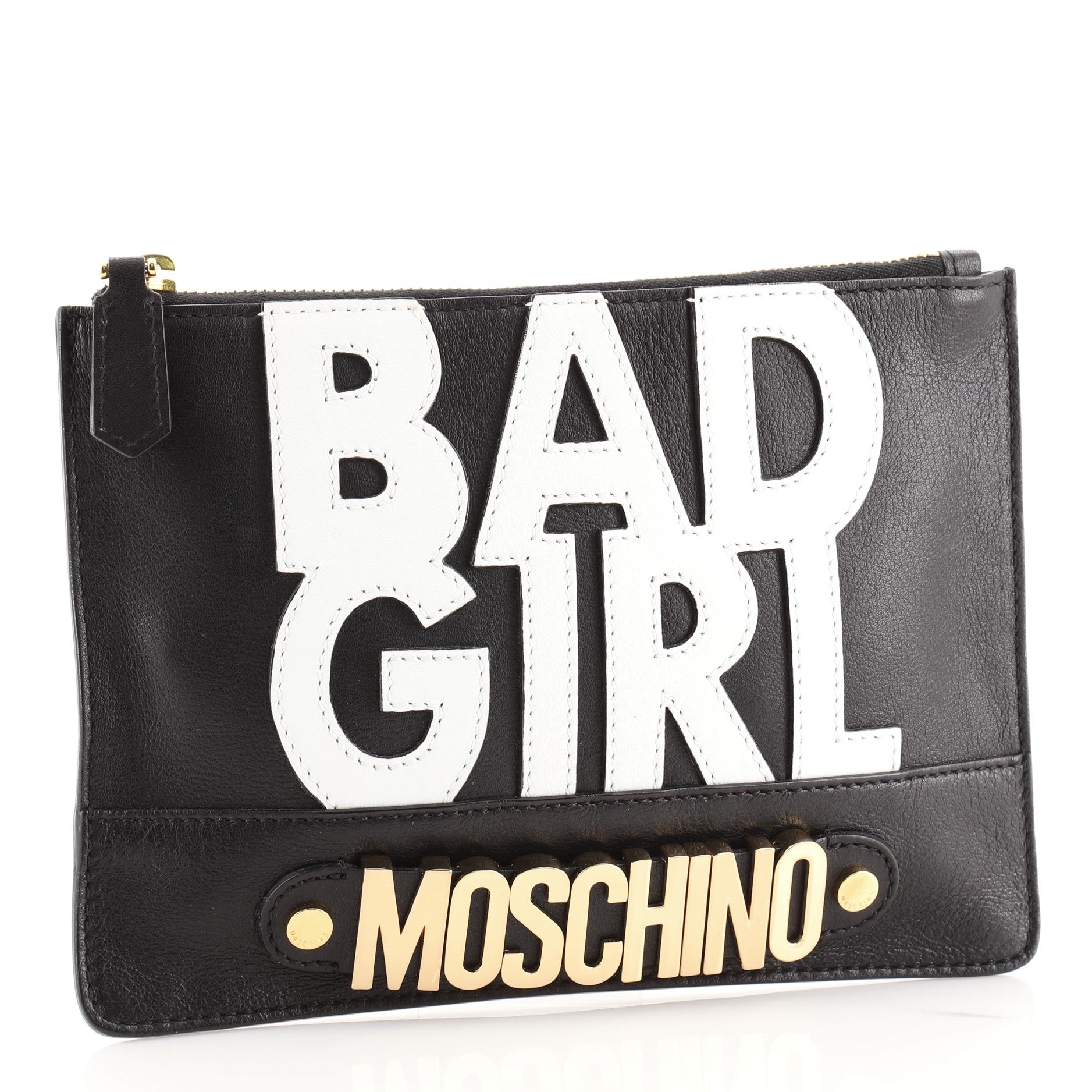Bad Girl Zip Clutch Leather Small