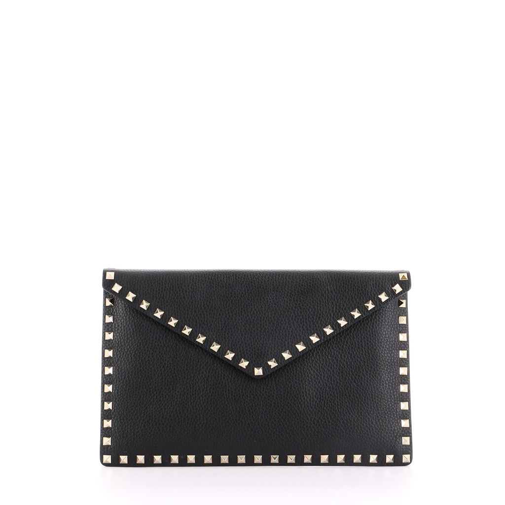 Rockstud Envelope Clutch Leather Medium