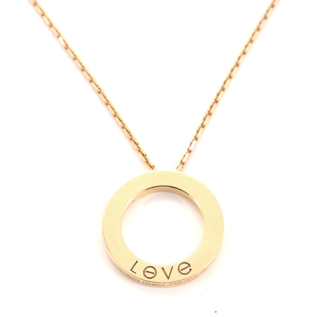 3 Diamonds Love Pendant Necklace 18K Rose Gold and Diamonds