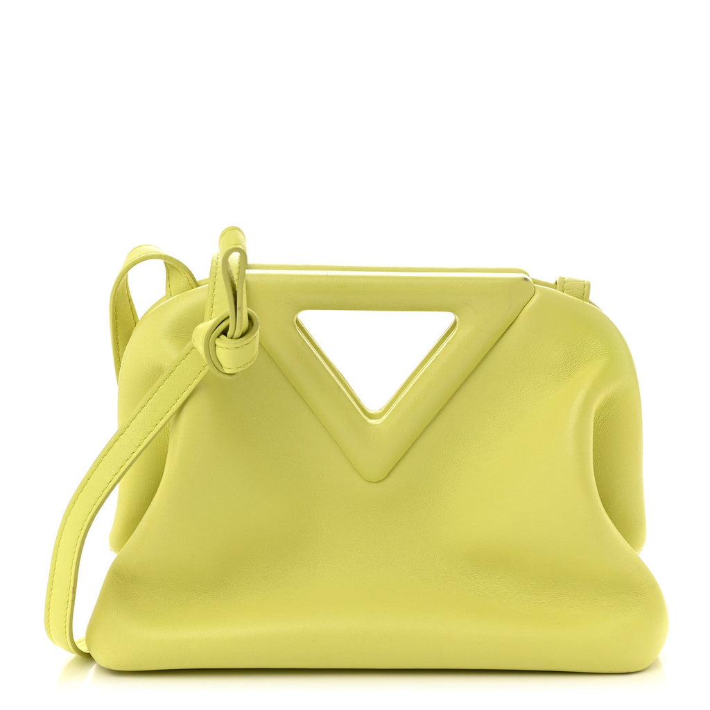 Calfskin Small The Point Triangle Bag Seagrass