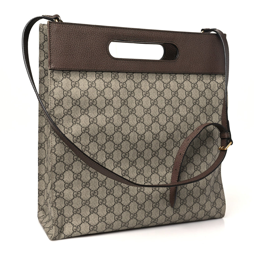 Soft GG Supreme Monogram Slip Handle Vertical Tote Beige New Acero