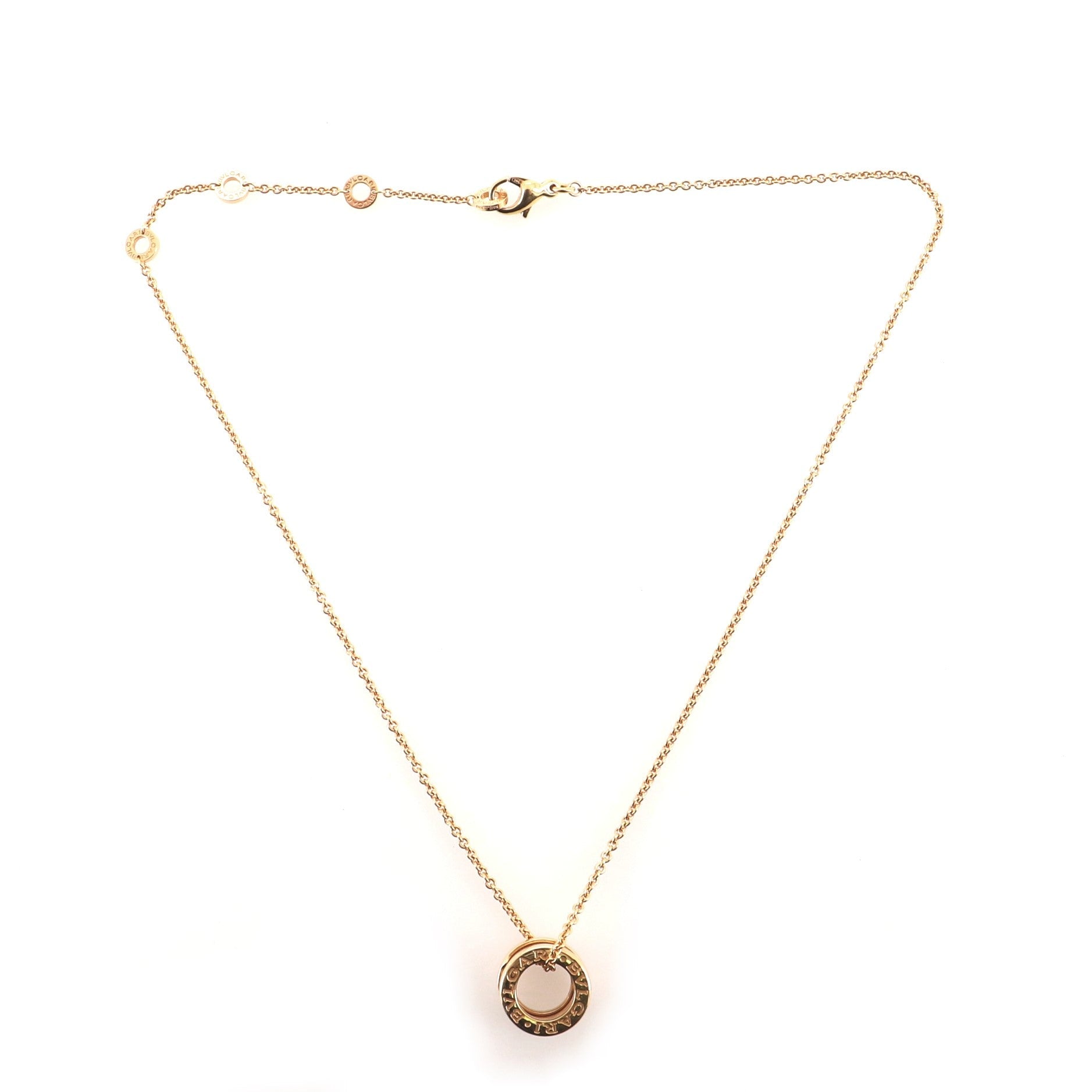 B.Zero1 Pendant Necklace 18K Rose Gold