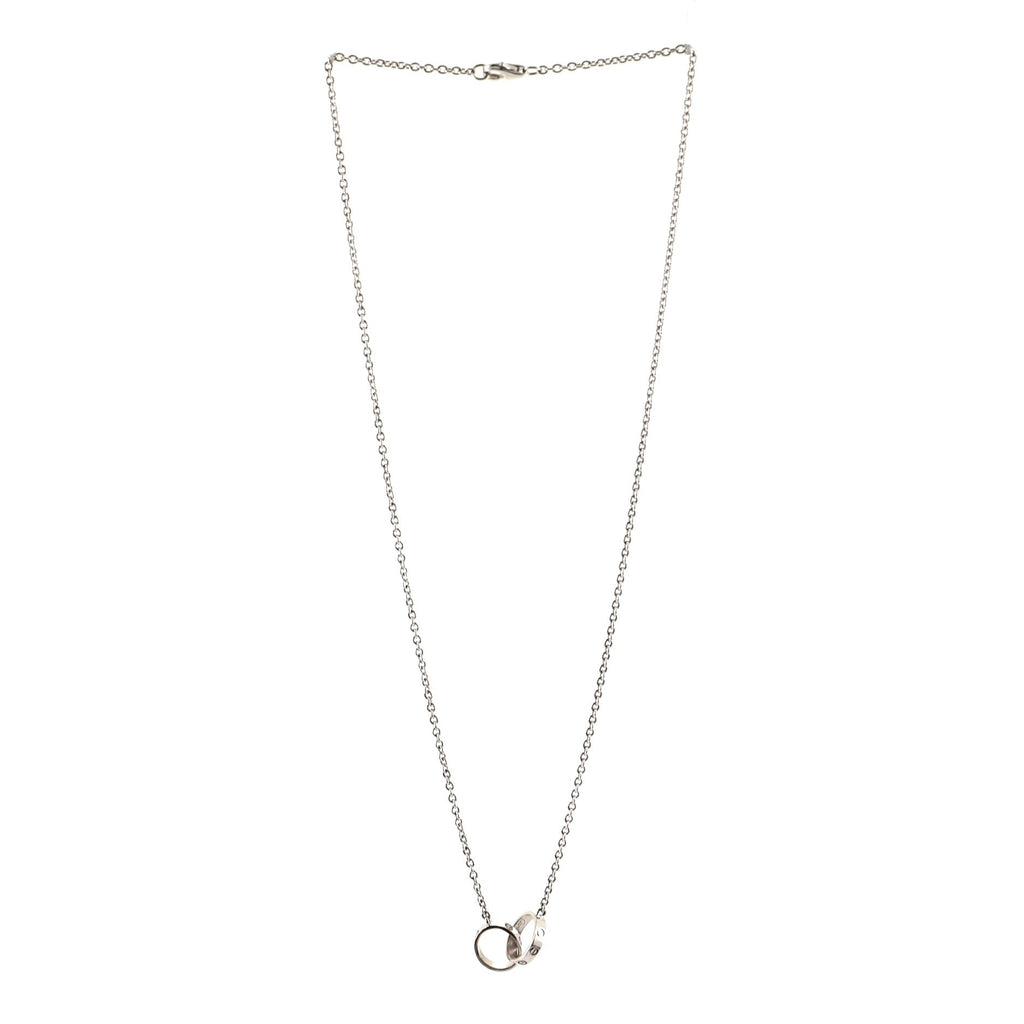 Love Interlocking Necklace 18K White Gold