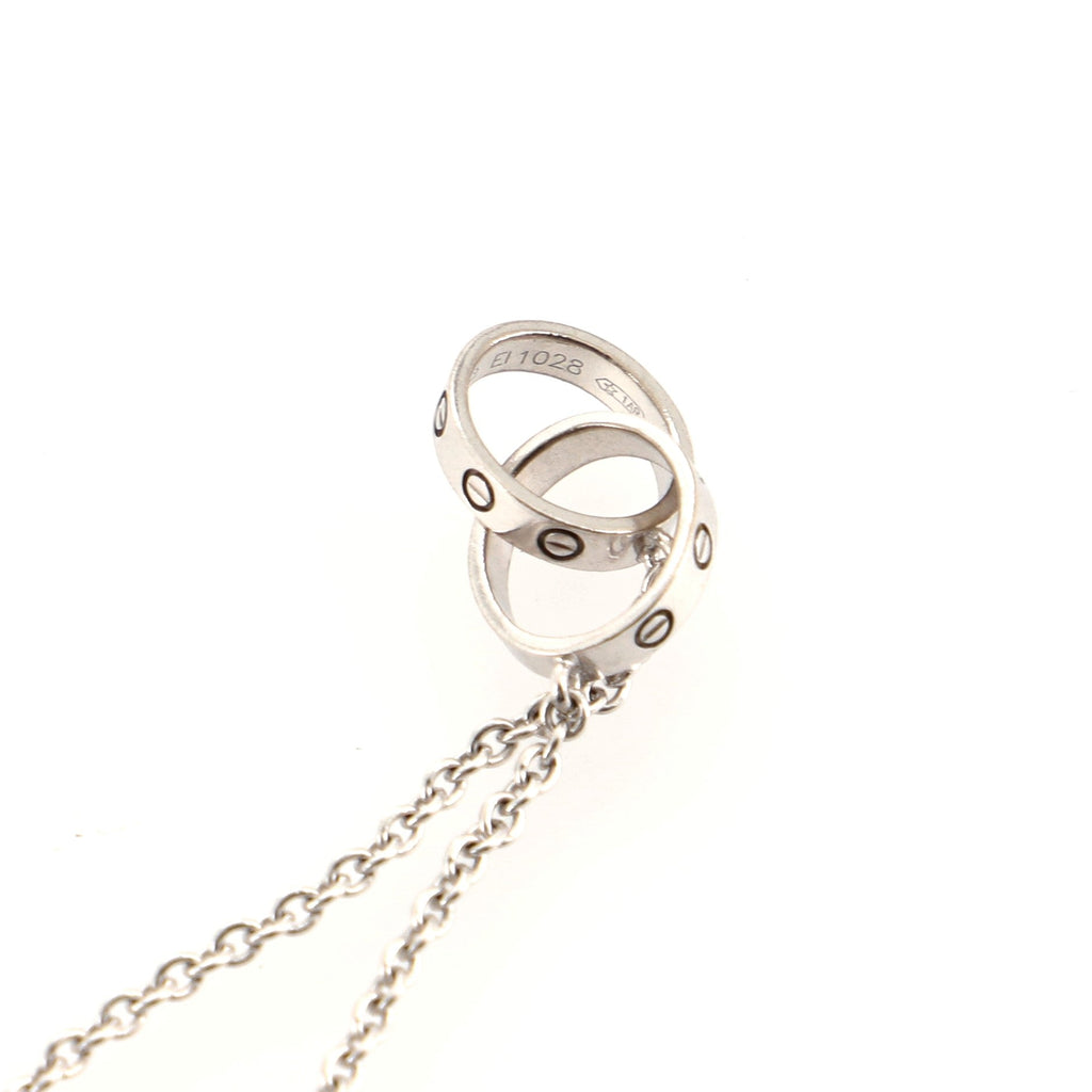 Love Interlocking Necklace 18K White Gold