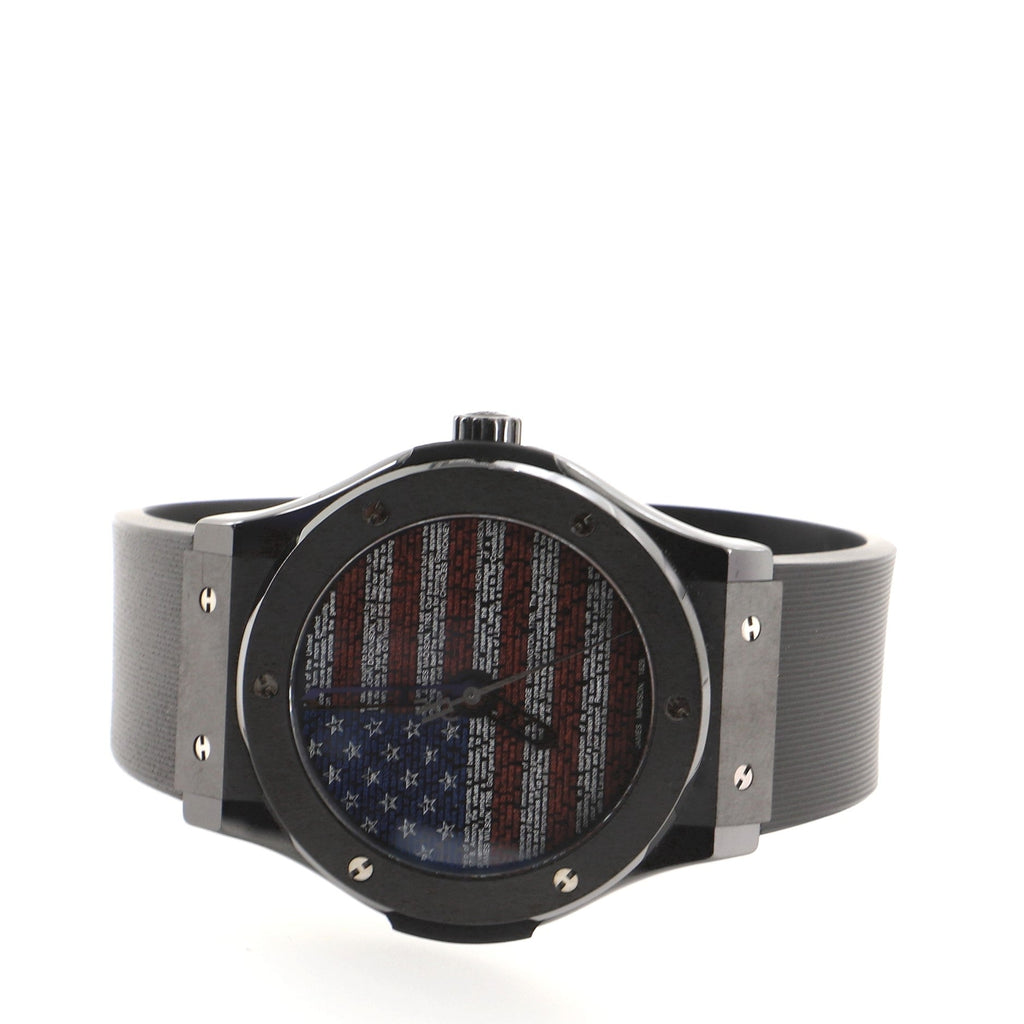 Classic Fusion Liberty Bang Limited Edition USA Flag Automatic Watch Ceramic and Rubber 45