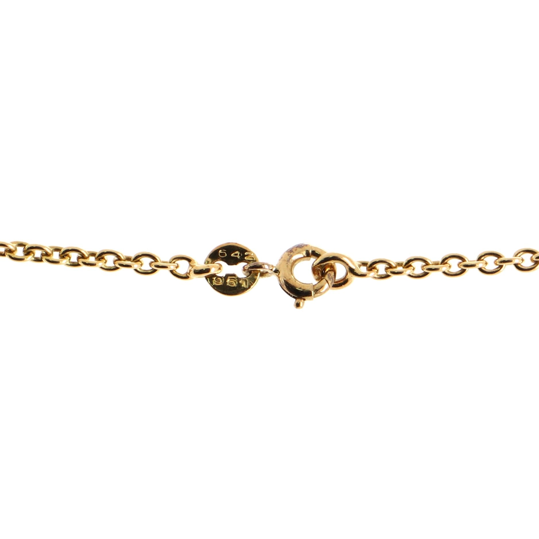 Vintage Panther Pendant Necklace 18K Yellow Gold