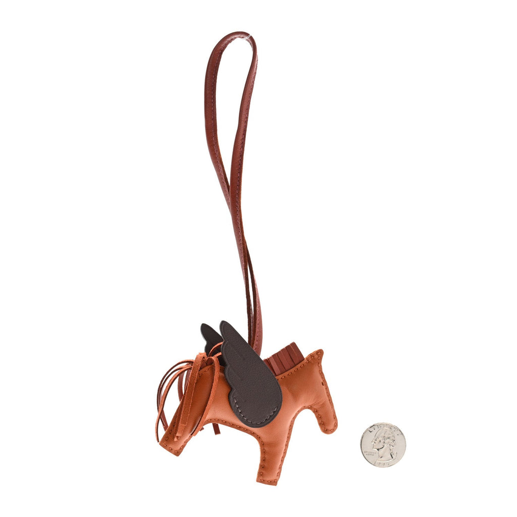 Milo Lambskin Grigri Rodeo Pegase Horse Bag Charm PM Pain D'Epice Siena Moka