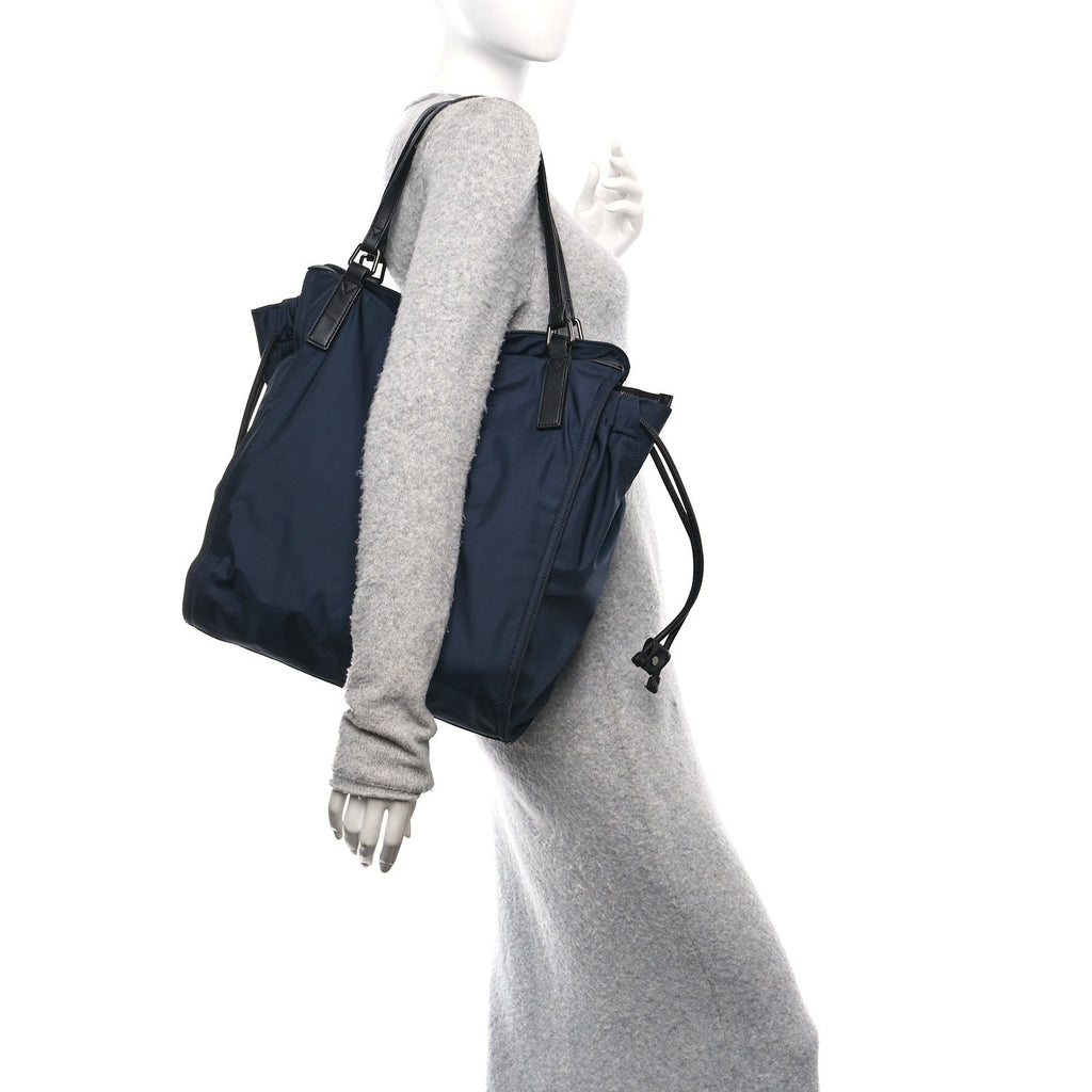 Nylon Buckleigh Packable Tote Black Navy