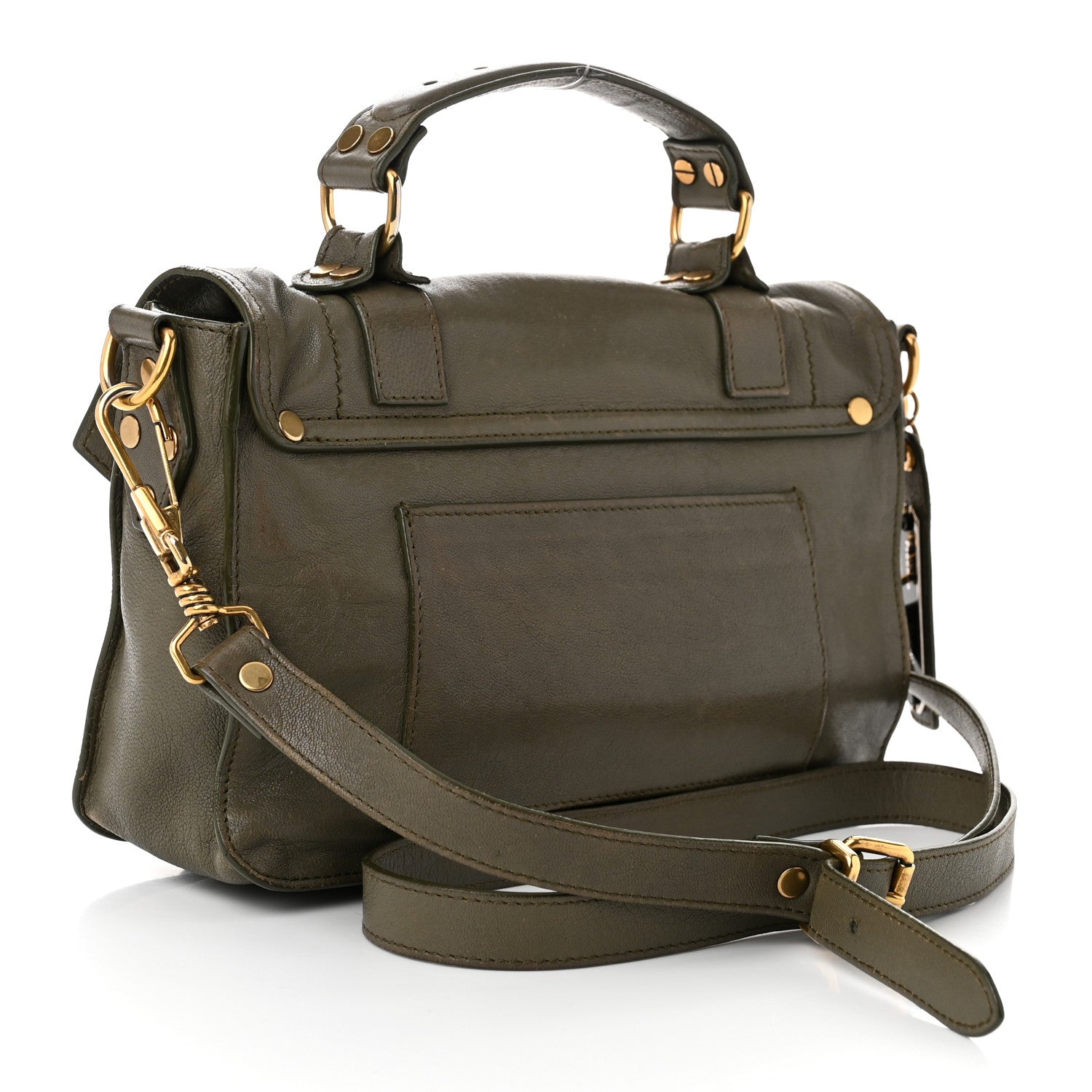 Lambskin Tiny PS1 Satchel Dark Olive