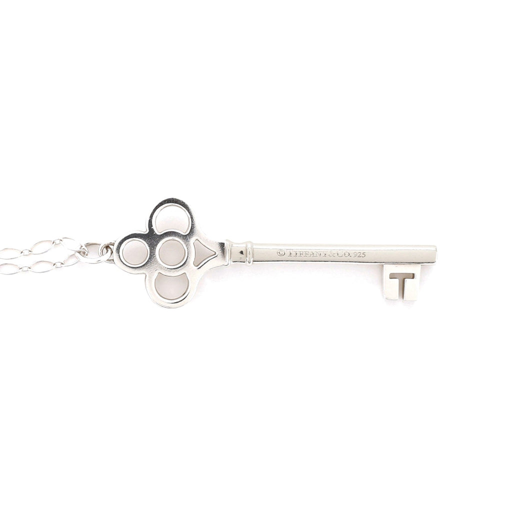 Crown Key Pendant Necklace Sterling Silver