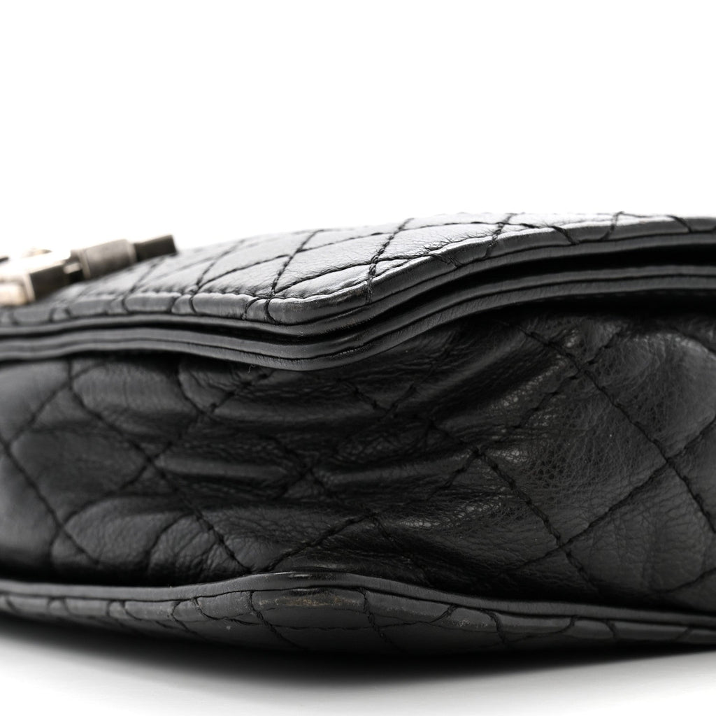 Calfskin Medium Boy Reverso Flap Black