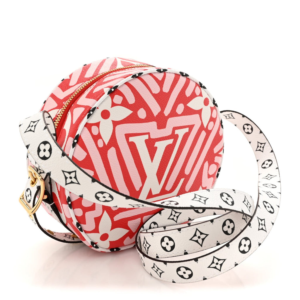 Monogram Giant Crafty Boite Chapeau Souple PM Rouge Rose Creme