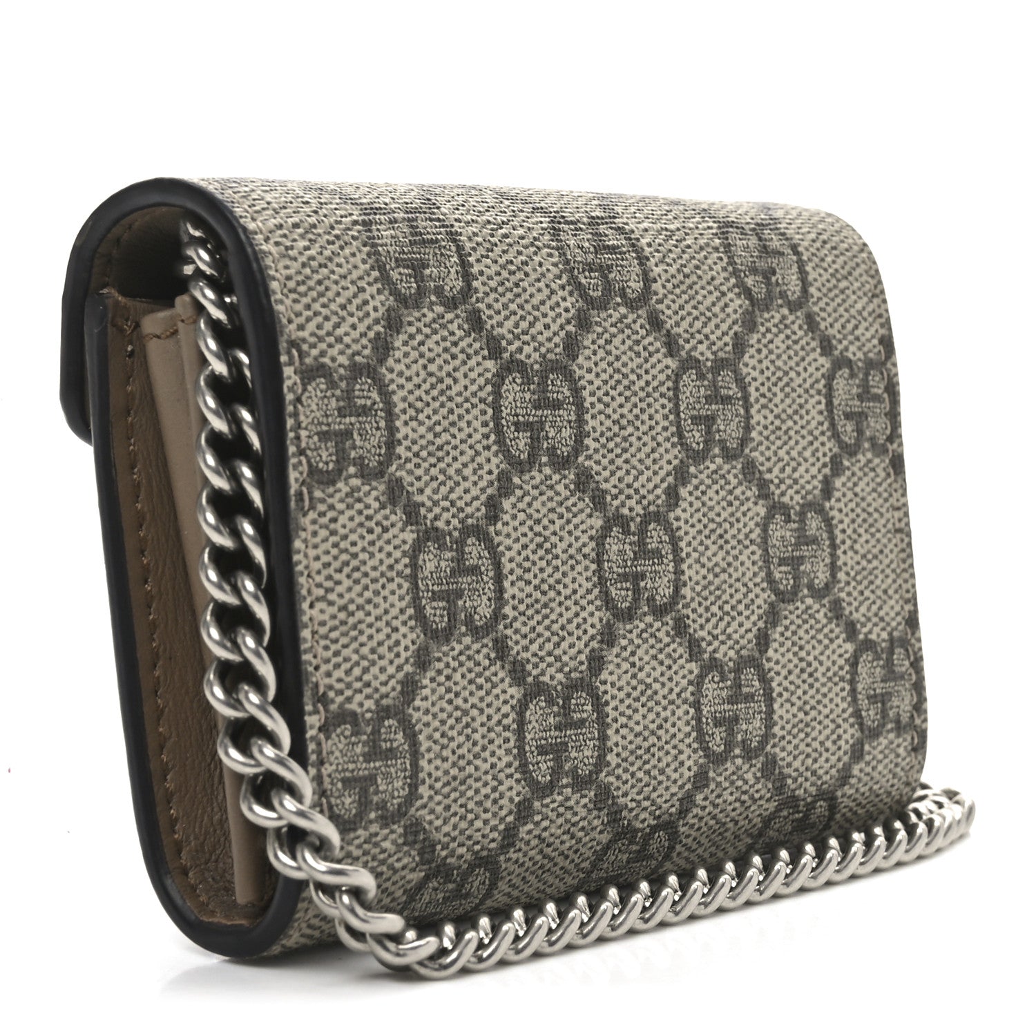 GG Supreme Monogram Dionysus Coin Purse Taupe