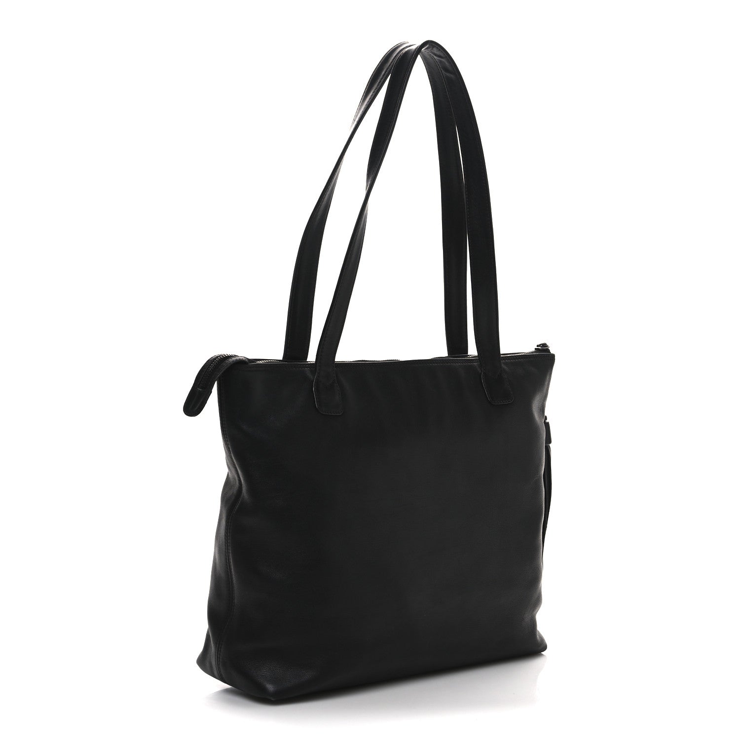 Lambskin CC Shopping Tote Black