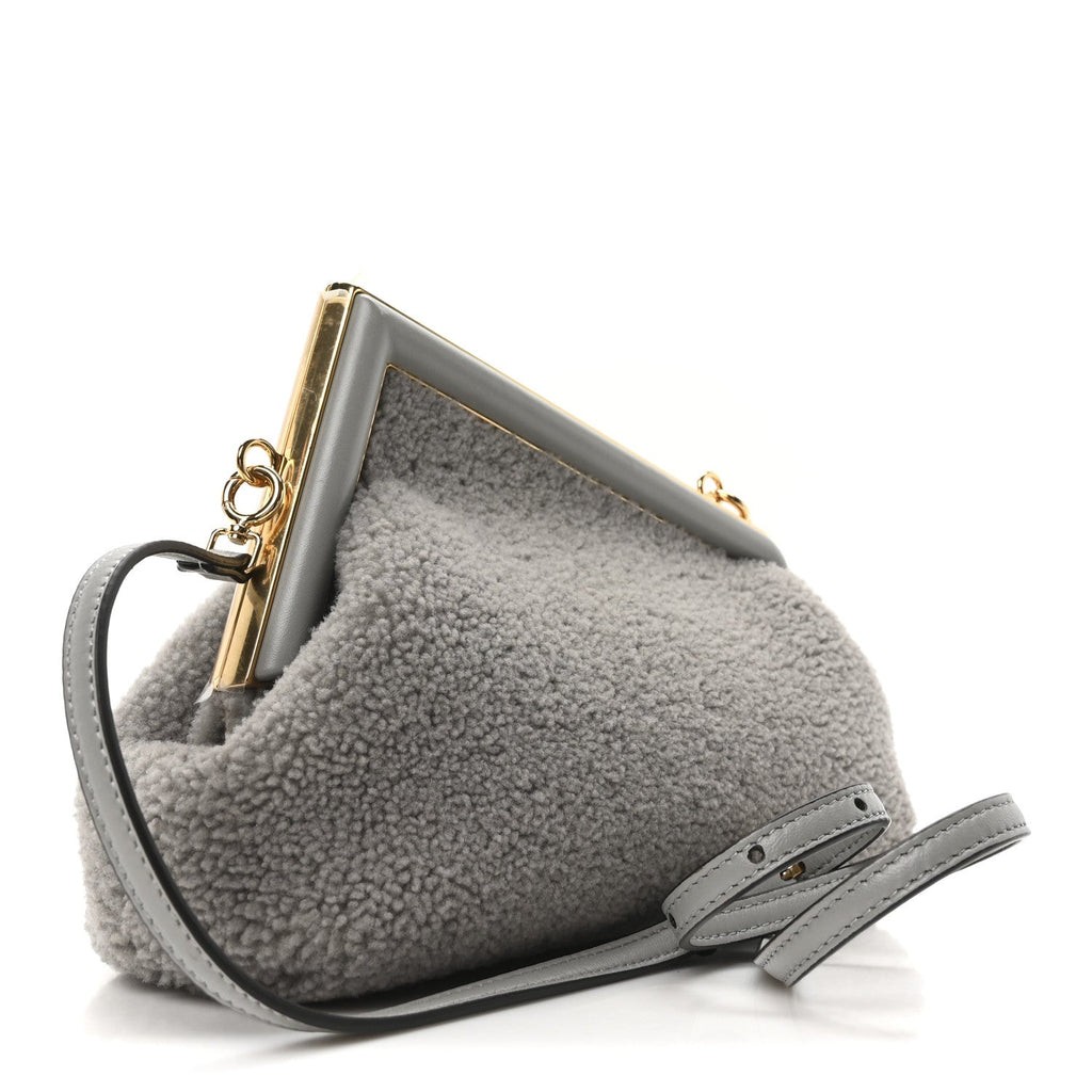 Shearling Small Fendi First Ghiaccio Oro Soft