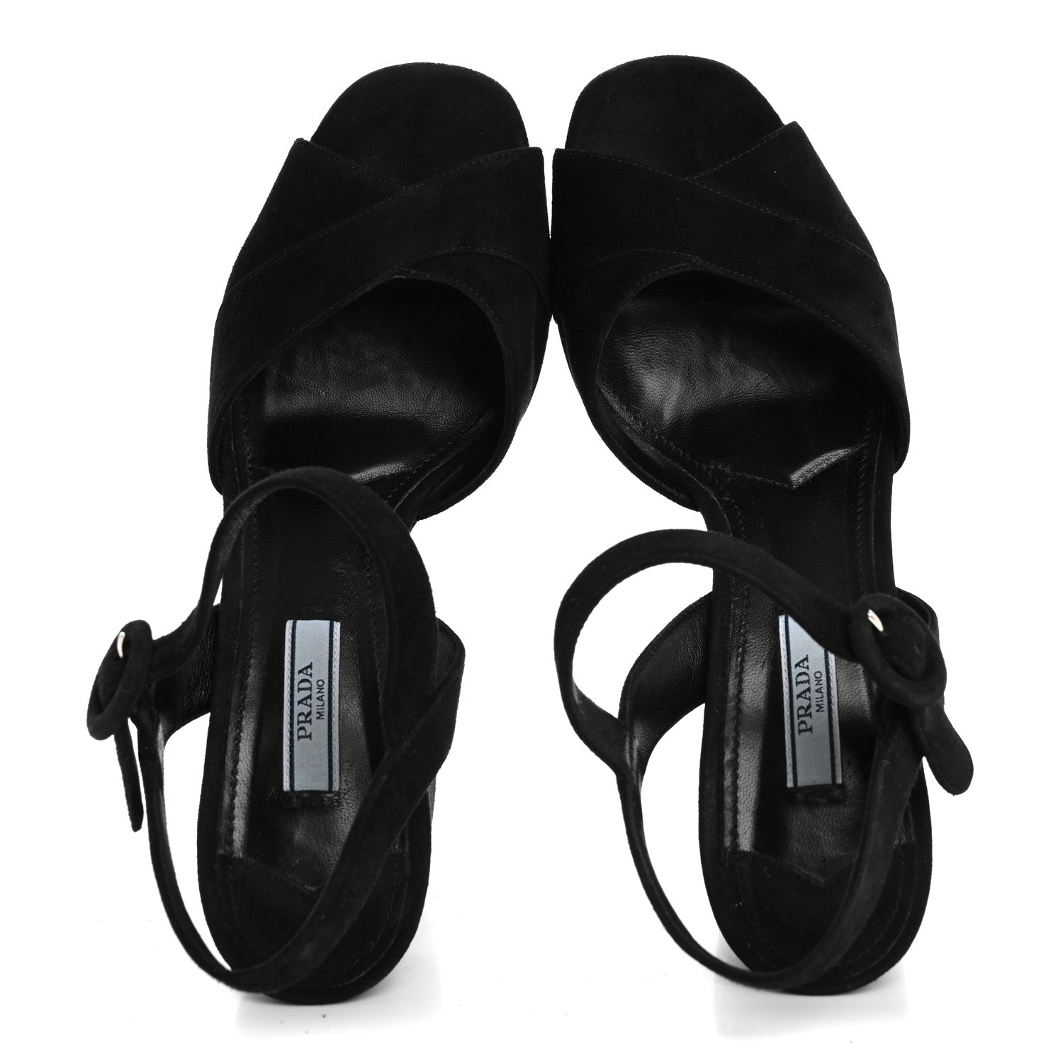 Suede Platform Sandals 39 Black