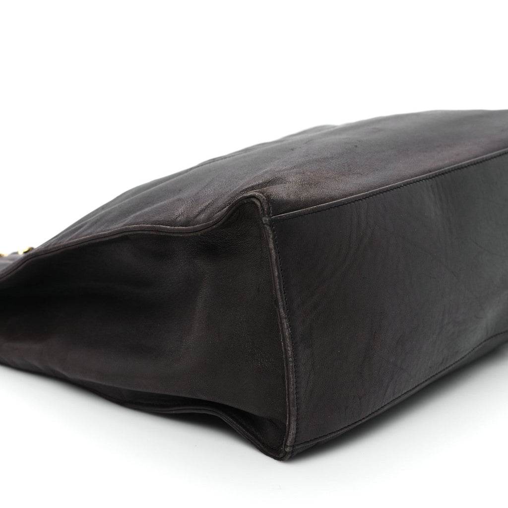 Lambskin CC Shoulder Bag Brown