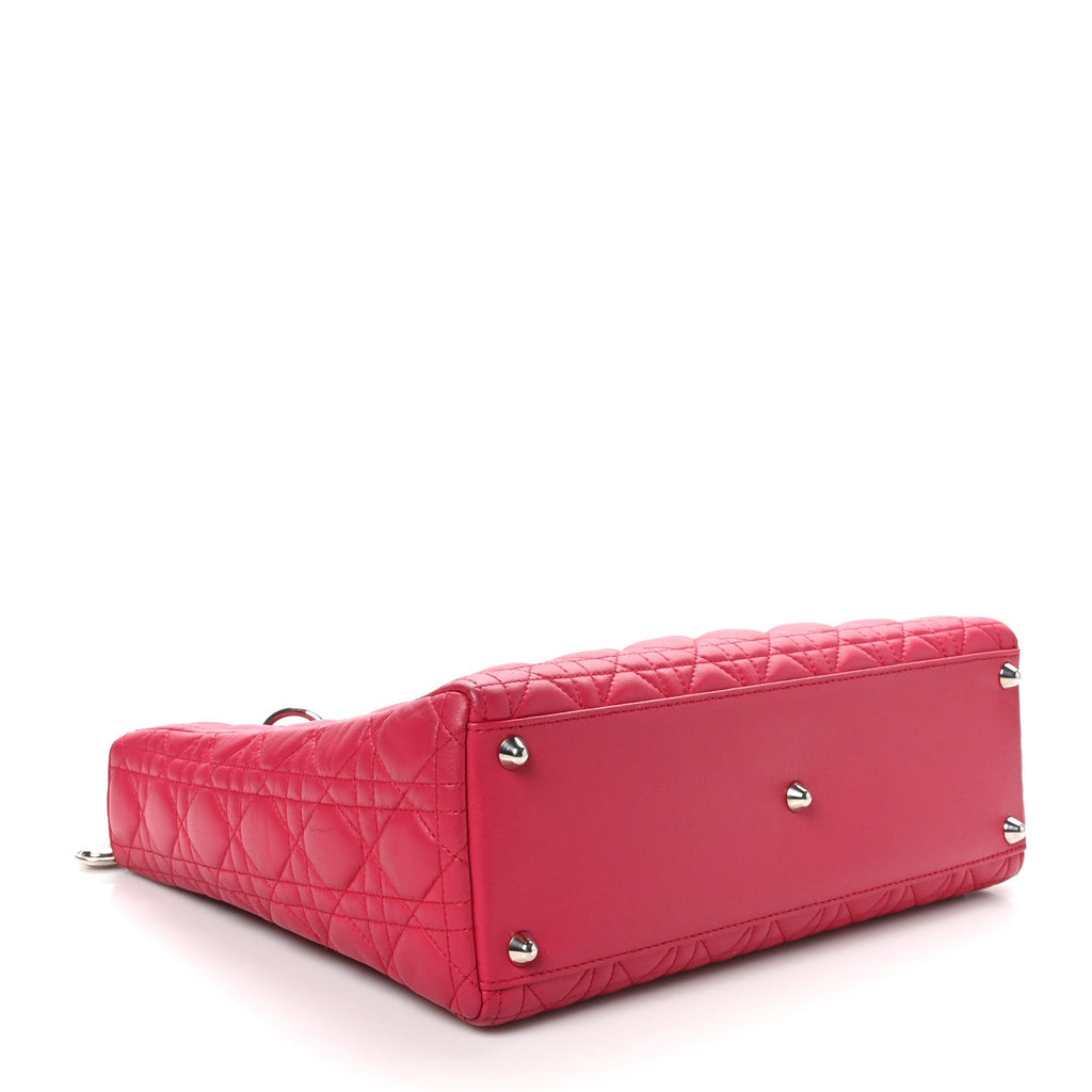 Lambskin Cannage Large Lady Dior Pink