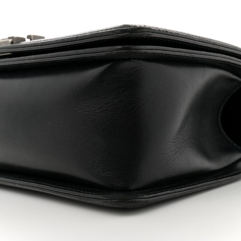 Lambskin Quilted Medium Boy Flap Black