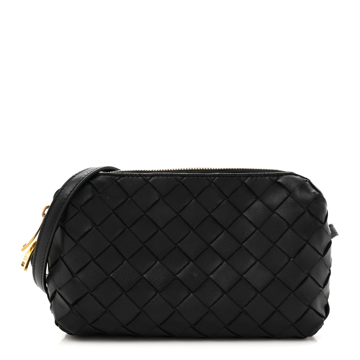 Nappa Intrecciato Nodini Mini Crossbody Black