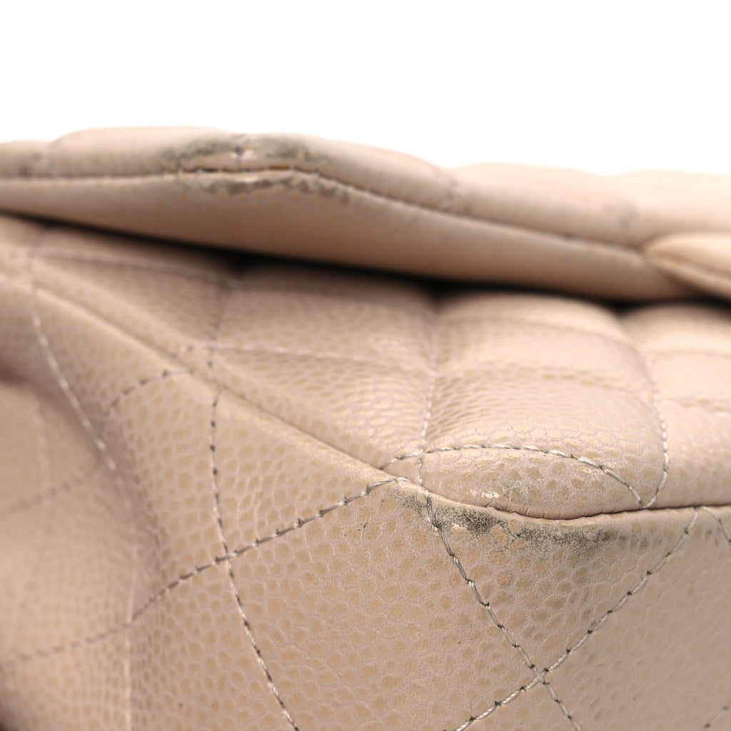 Caviar Quilted Mini Rectangular Flap Light Pink