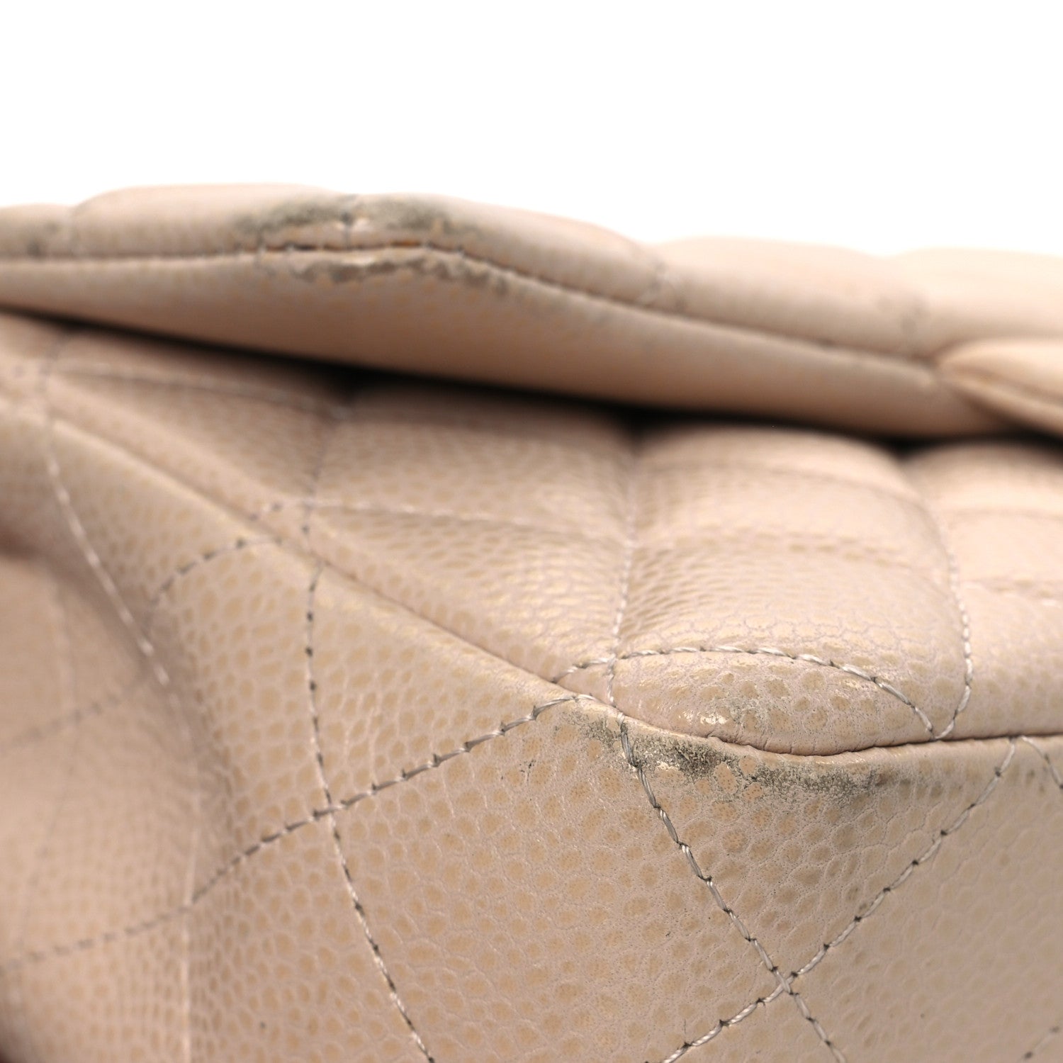 Caviar Quilted Mini Rectangular Flap Light Pink