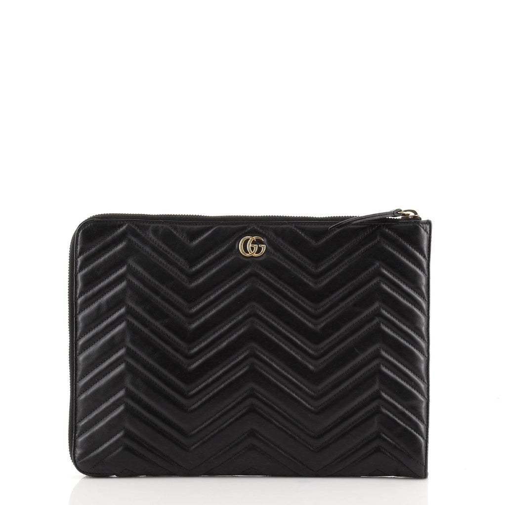 GG Marmont Portfolio Clutch Matelasse Leather