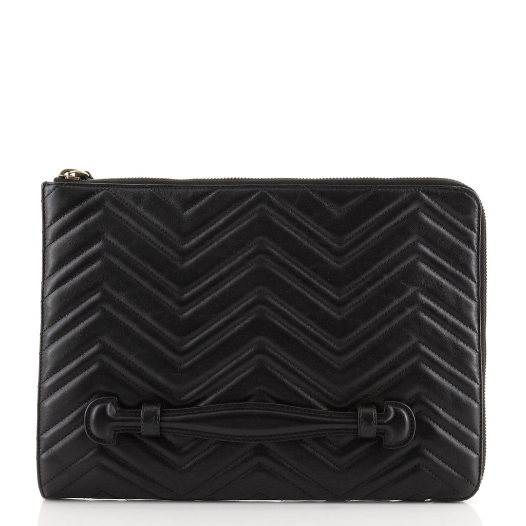 GG Marmont Portfolio Clutch Matelasse Leather
