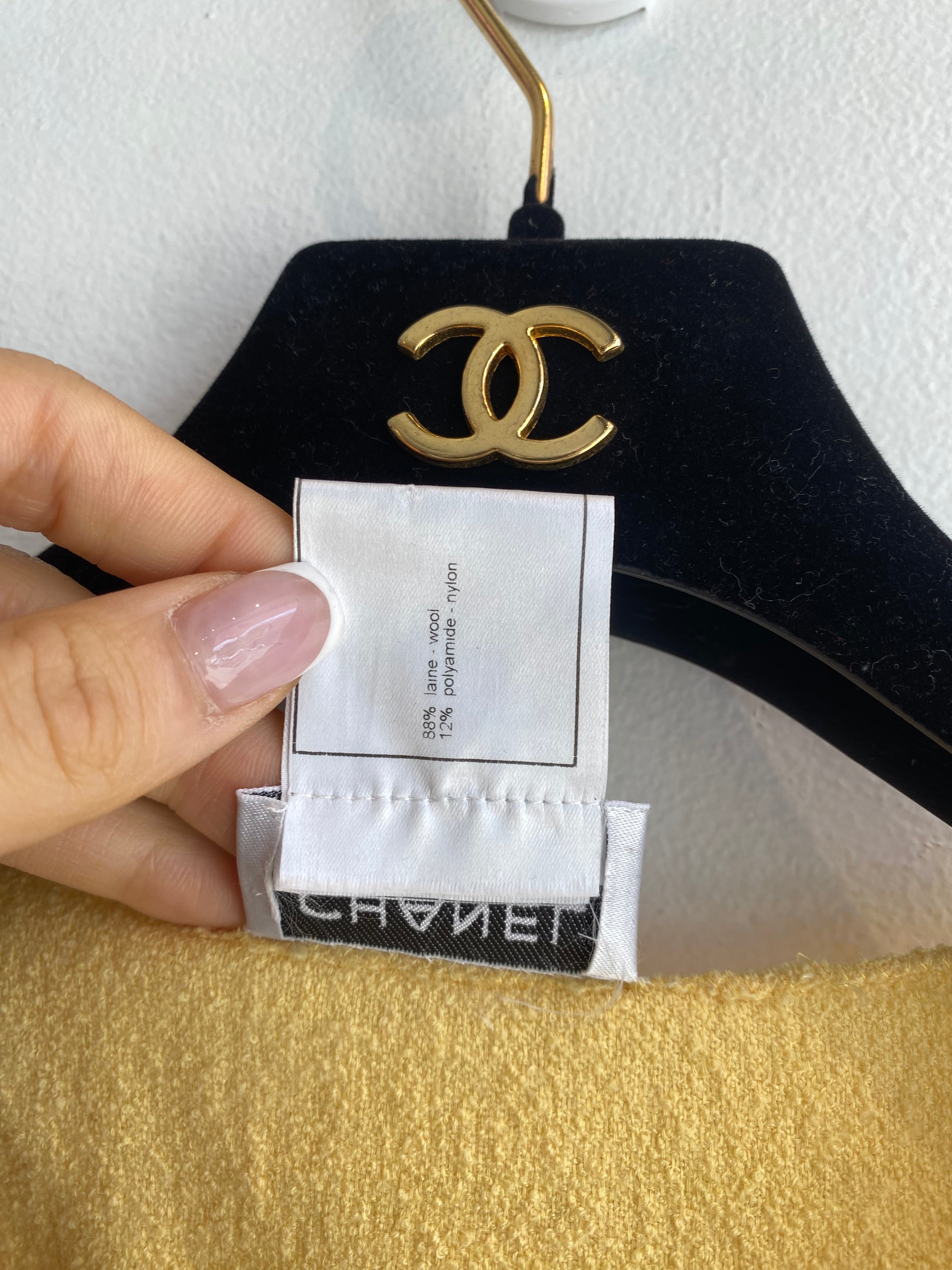 Chanel Wool Pearl Button Tank - 44
