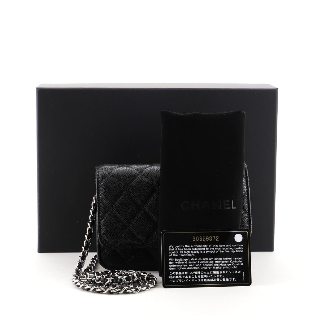 Wallet on Chain Quilted Caviar Mini