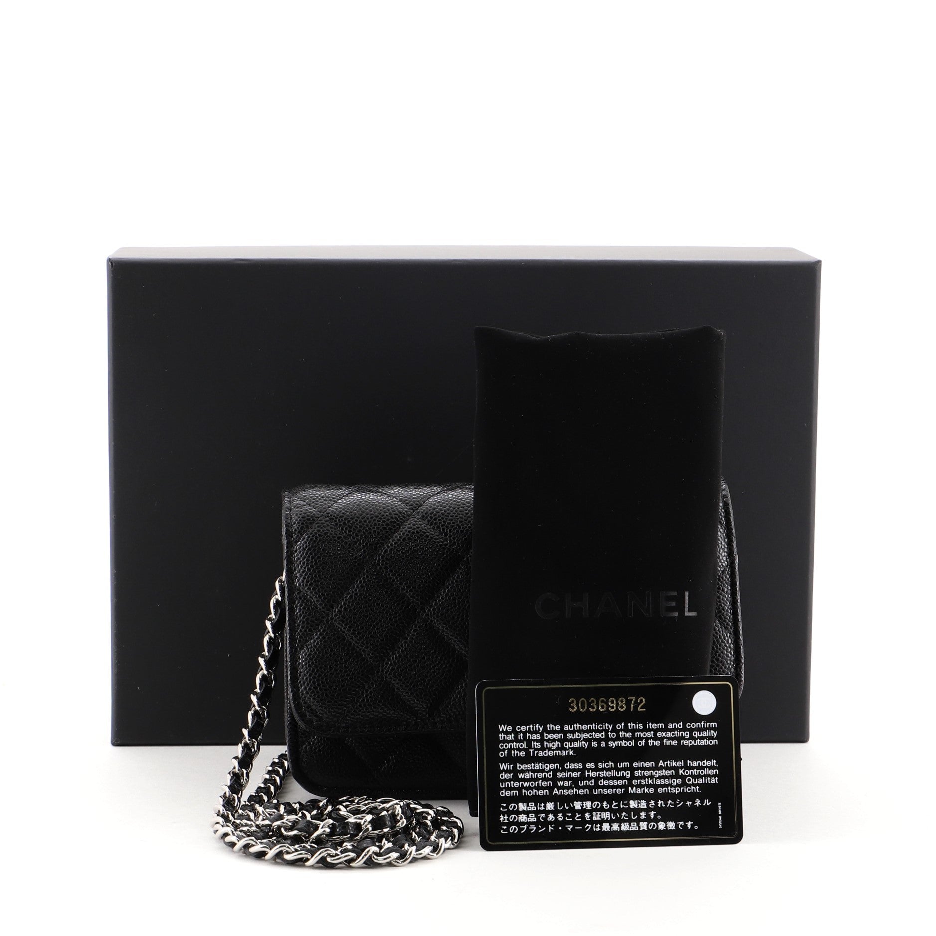 Wallet on Chain Quilted Caviar Mini