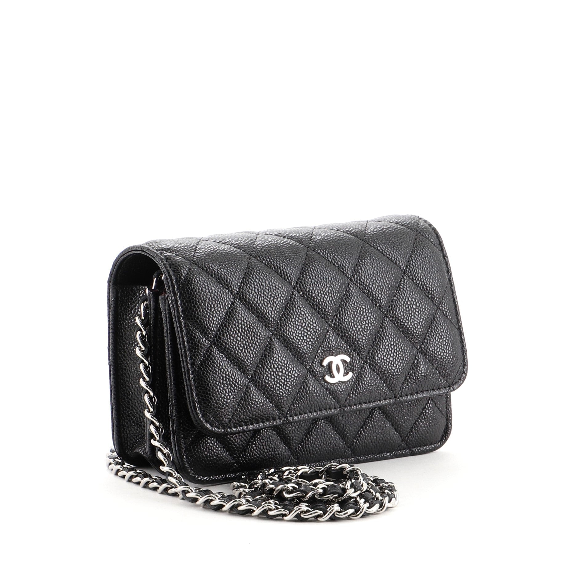 Wallet on Chain Quilted Caviar Mini