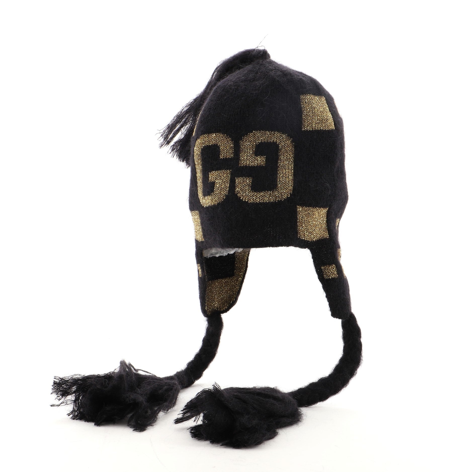 GG Tassel Beanie Knit Wool XS