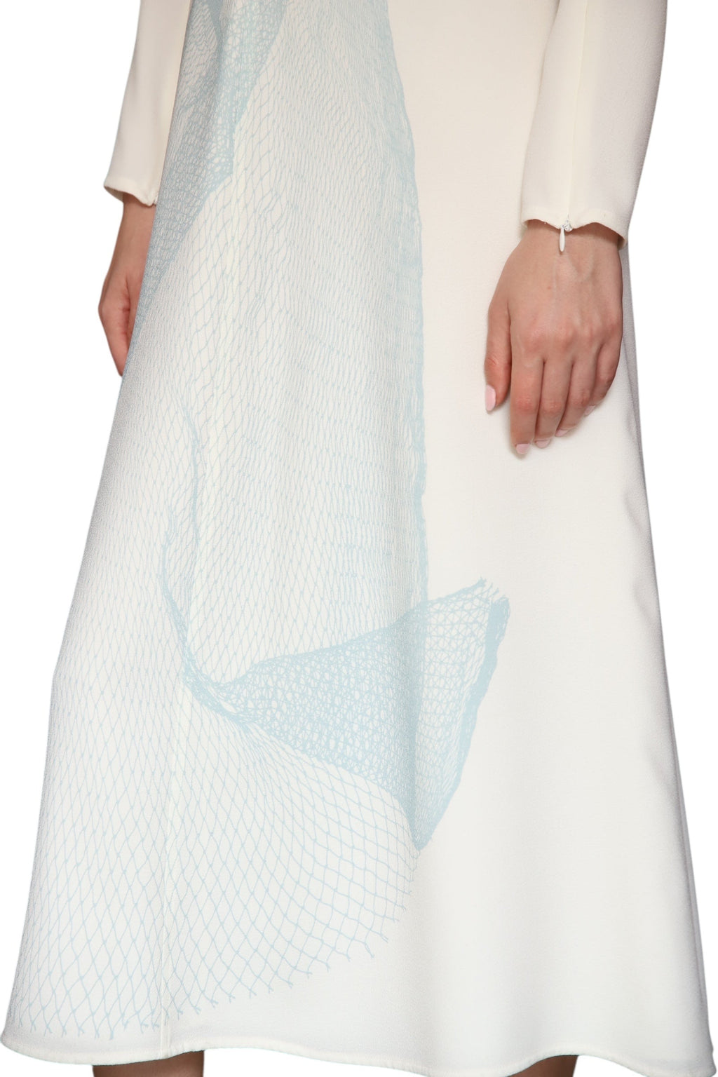 Victoria Beckham Blue Printed Gown - US 8