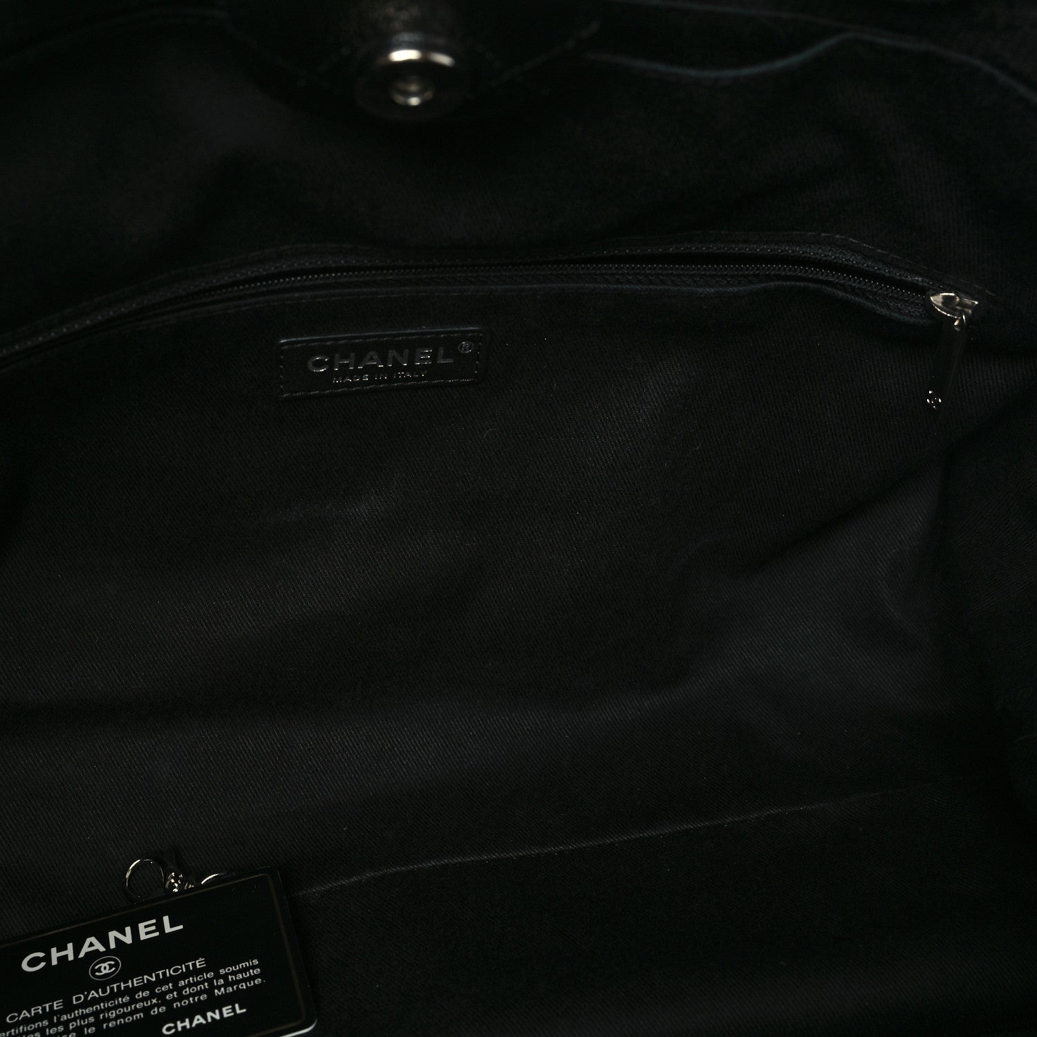 Canvas Large Double Face Shopping Tote Black