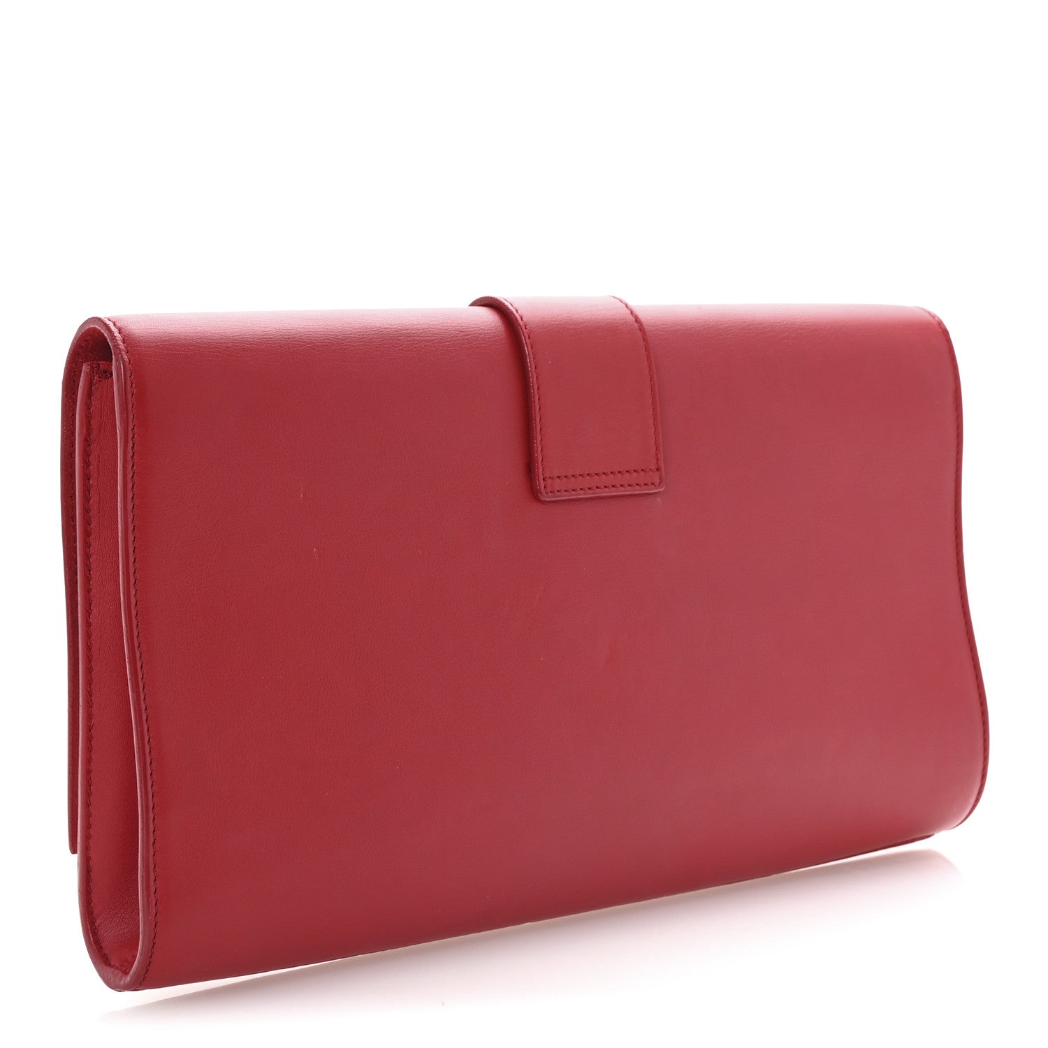 Calfskin Classic Y Ligne Clutch Red