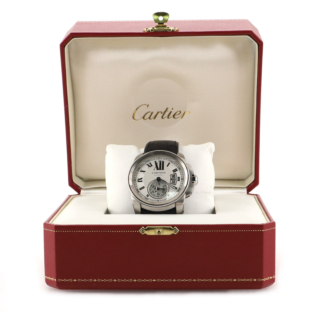 Calibre de Cartier Automatic Watch Stainless Steel and Alligator 42