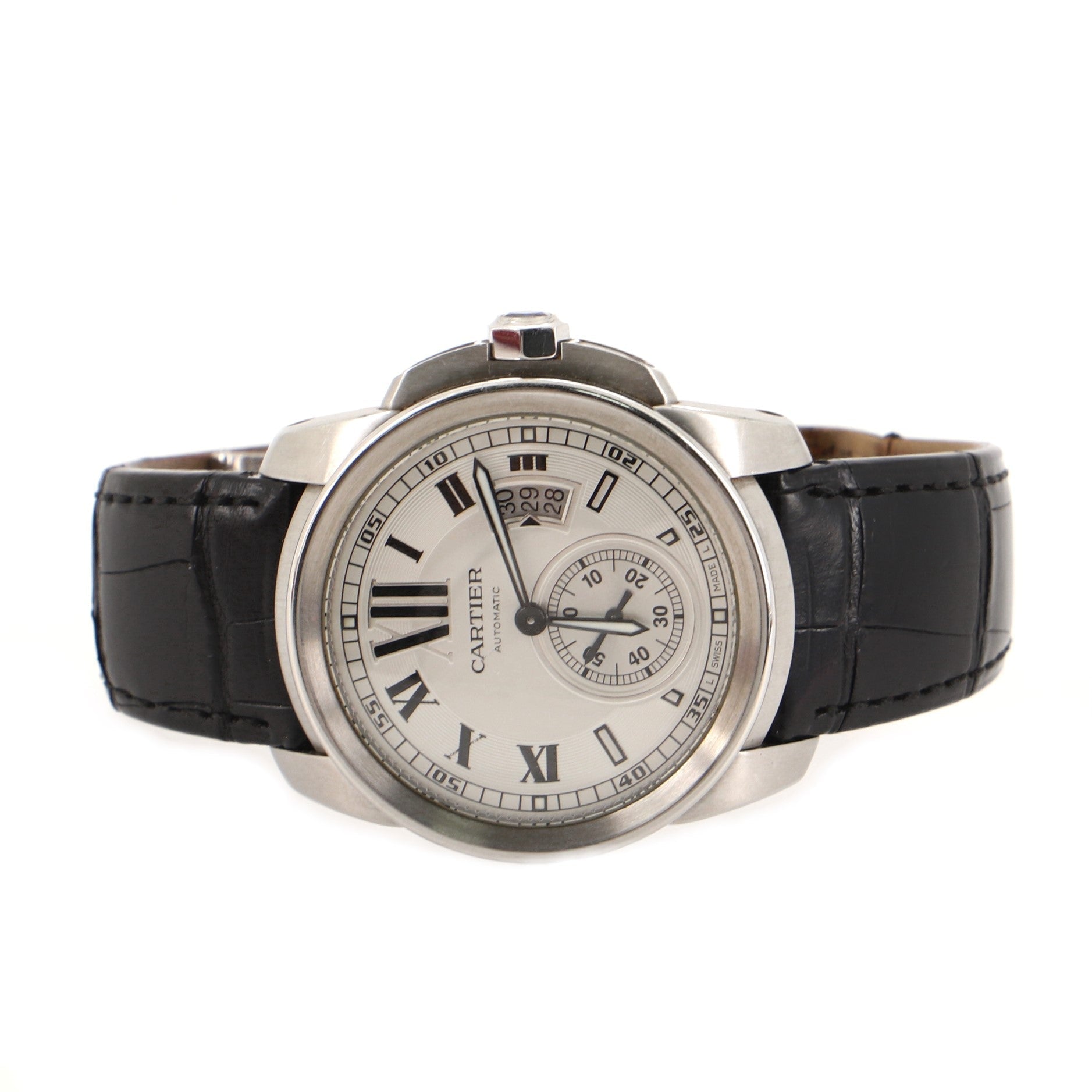 Calibre de Cartier Automatic Watch Stainless Steel and Alligator 42