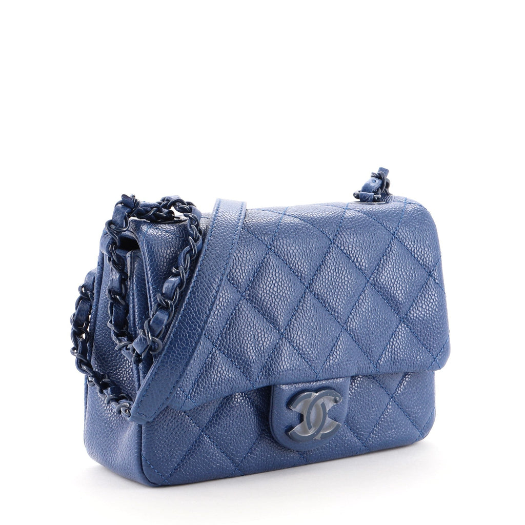 Incognito Square Flap Bag Quilted Caviar Mini