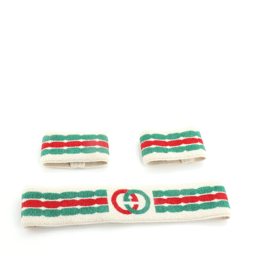 Web Tennis Headband and Wristband Set Cotton Medium